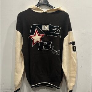 Vintage 90s Johnny Blaze Method Man Wu Tang Clan Knit varsity hoodie Sweater XL